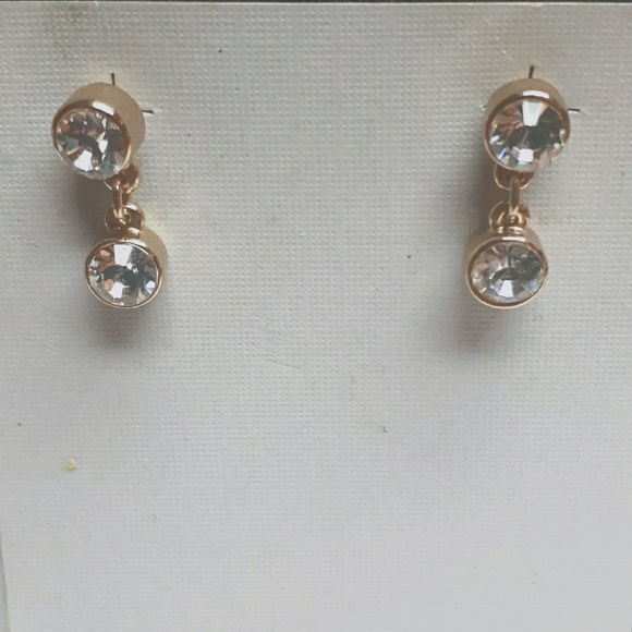 Rhinestones Fashion Earrings Gold plated - Picture 1 of 5